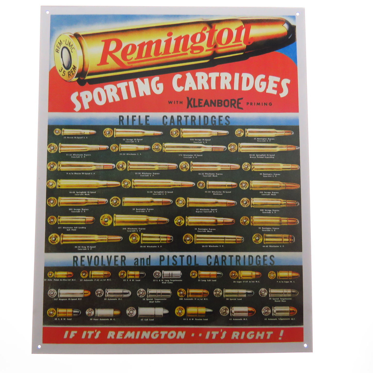 Tsn1001 Letrero Lamina Decorativa Remington Cartridges