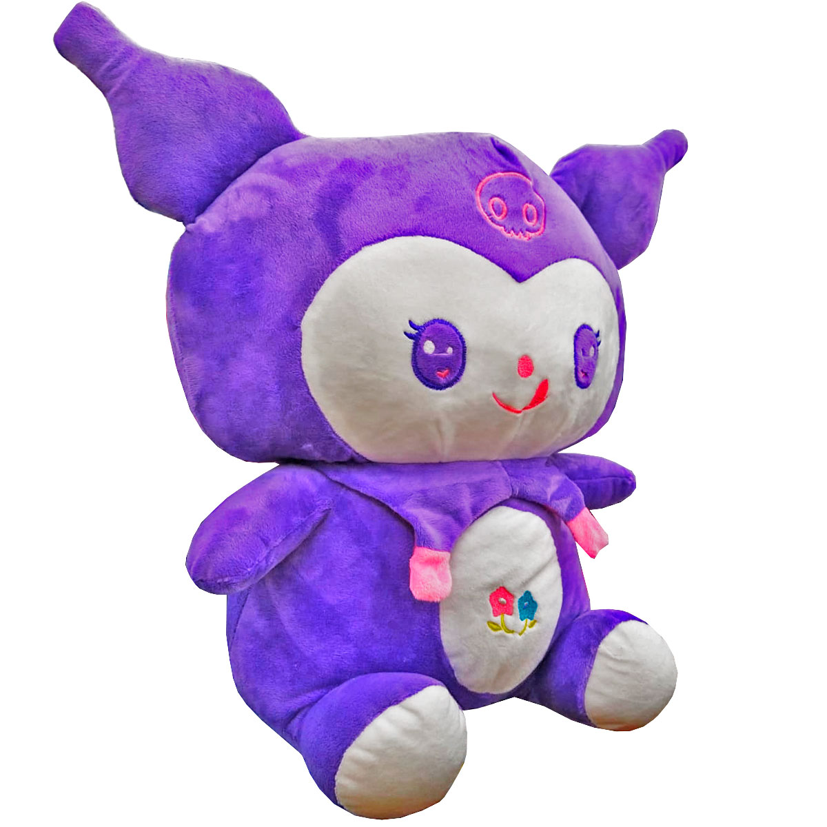 Peluche Generico Kuromy Morado Flores 44 cm