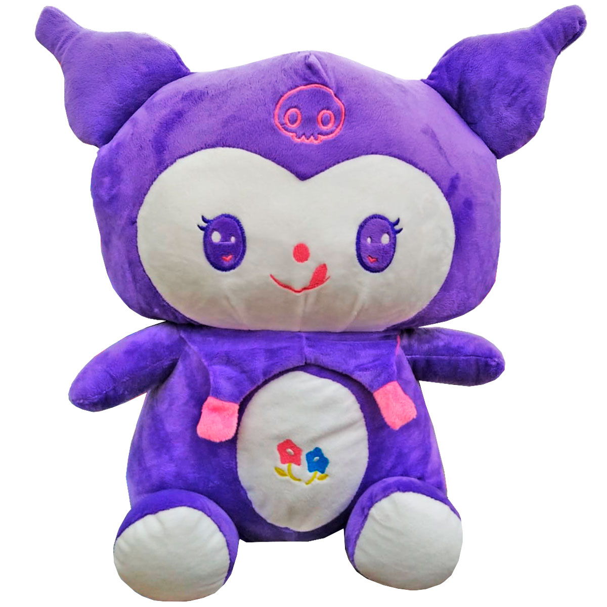 Peluche Generico Kuromy Morado Flores 44 cm