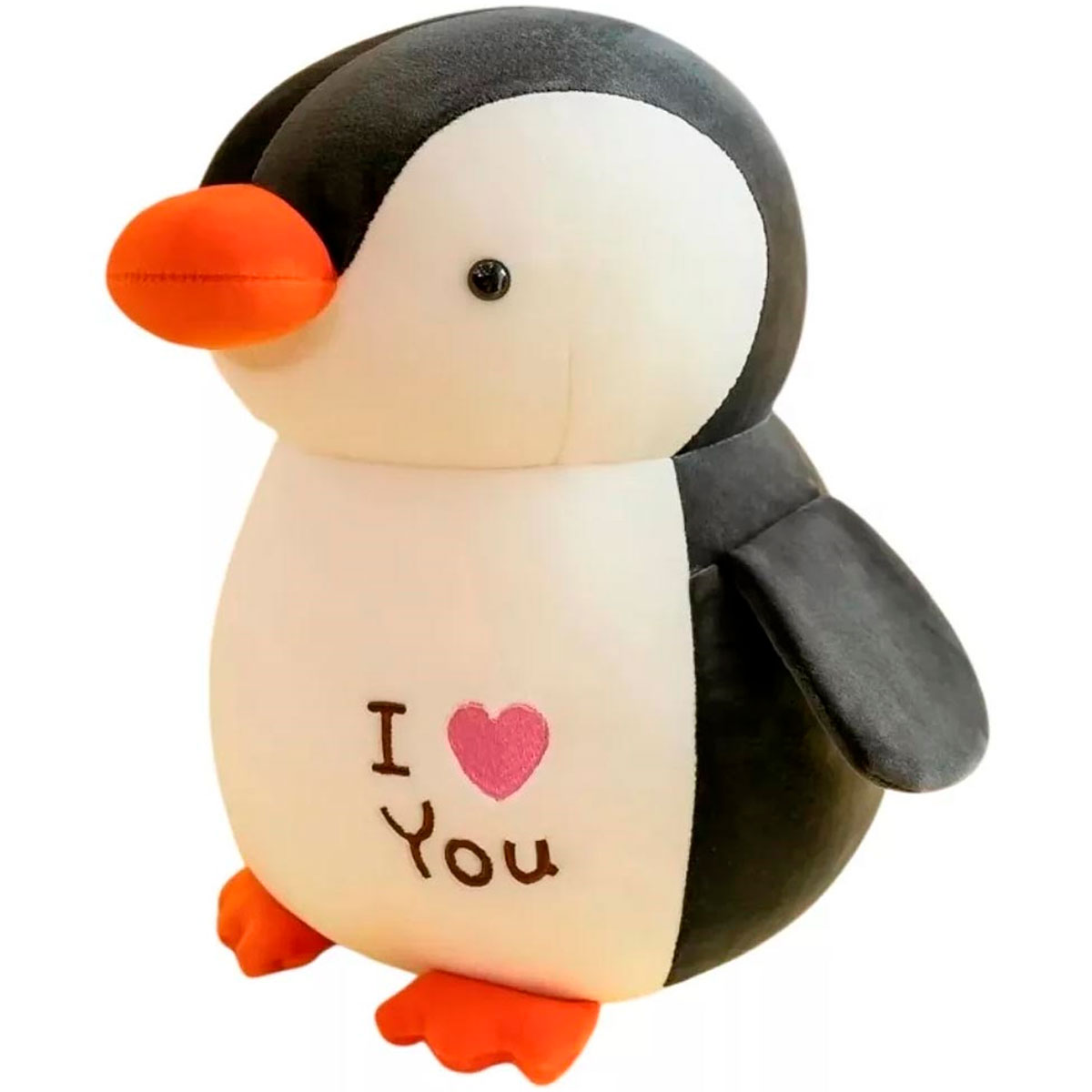 Peluche Generico Pingüino Te Amo Negro 20 cm