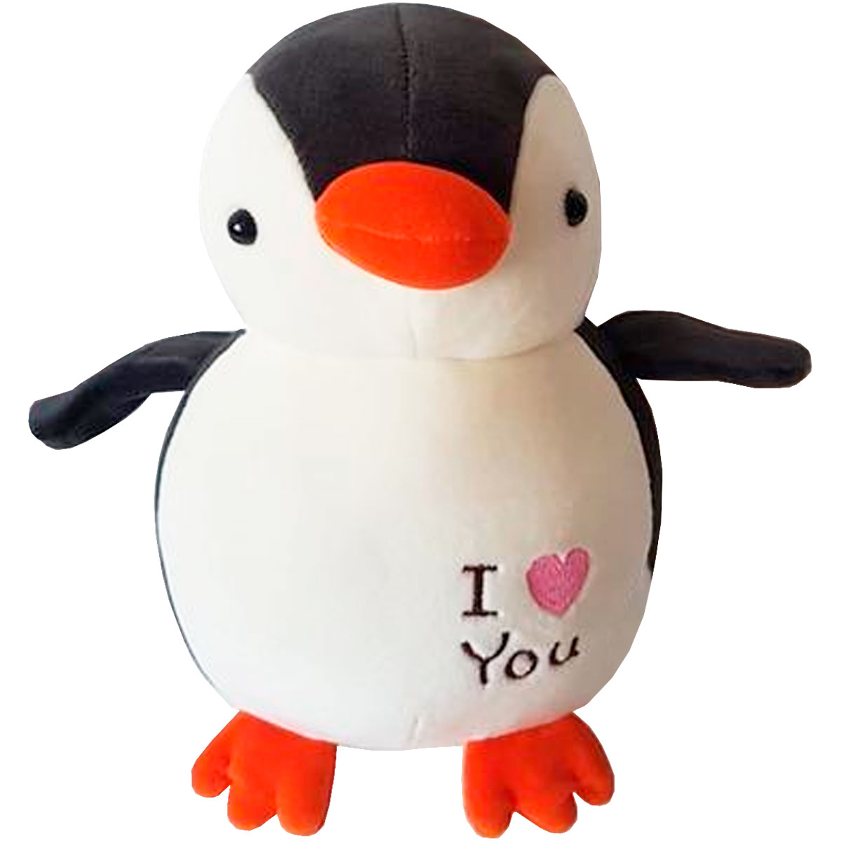 Peluche Generico Pingüino Te Amo Negro 20 cm