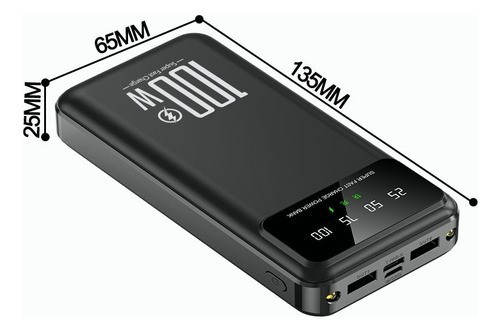 Power Bank SAIVIEK KJ-K70 20000mah Batería Externa 20W Carga Rapida  negra
