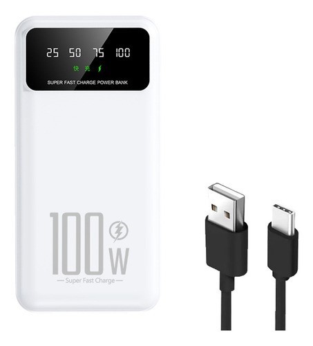 Power Bank SAIVIEK KJ-K70 20000mah Batería Externa 20W Carga Rapida blanca