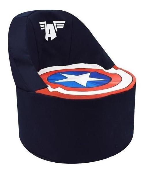 Sillon Infantil Redondo De Espuma Disney Capitan America