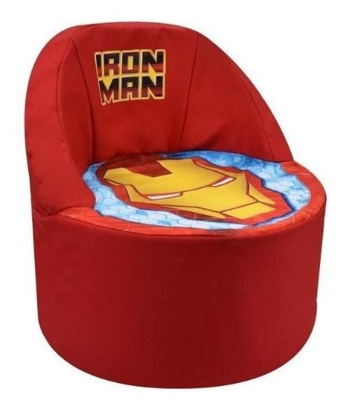 Sillon Infantil Redondo De Espuma Disney Iron Man