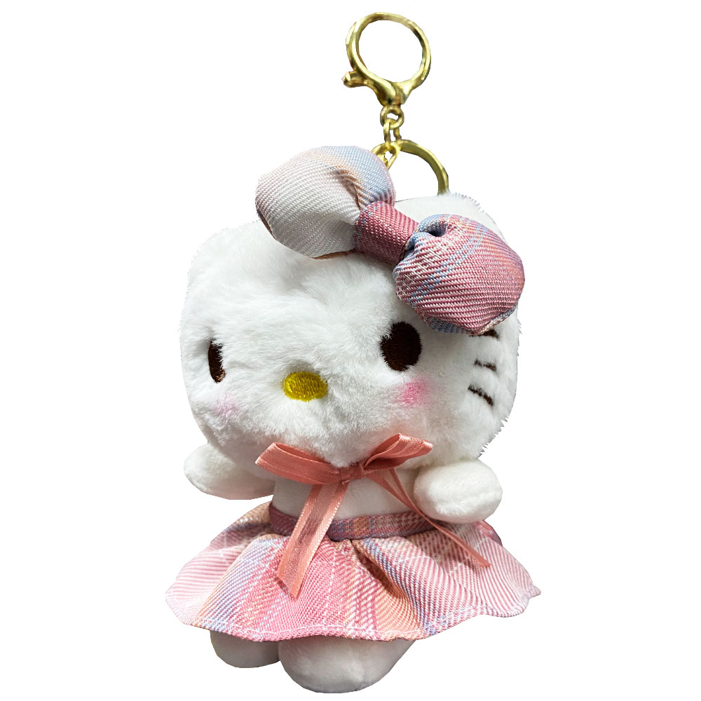 Llavero Peluche Generico Hello Kitty Con Falda Rosa 12 cm