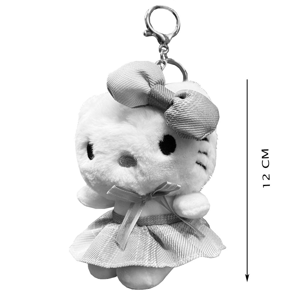 Llavero Peluche Generico Hello Kitty Con Falda Rosa 12 cm