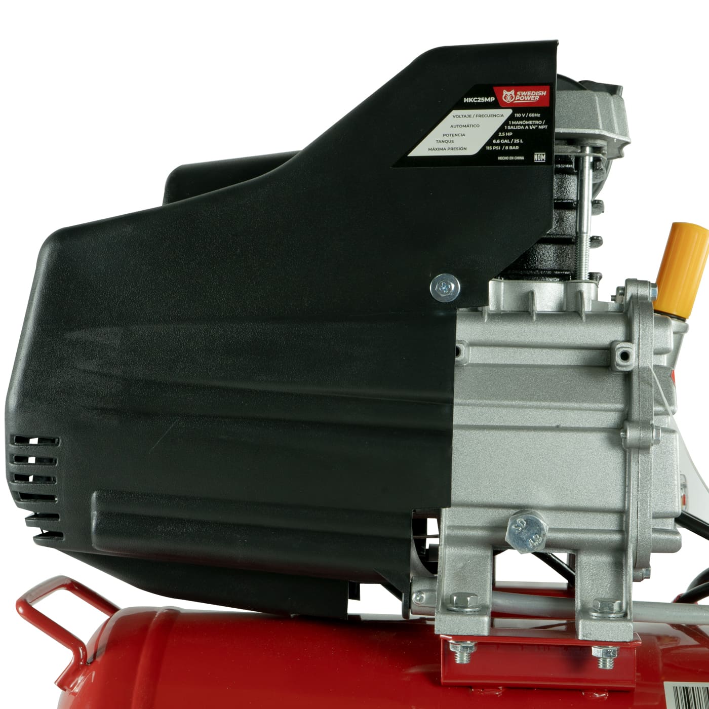 COMPRESOR DE AIRE SWEDISH HUSKY POWER 25 LITROS 2.5 HP C/MANGUERA Y PISTOLA - HKC25MP
