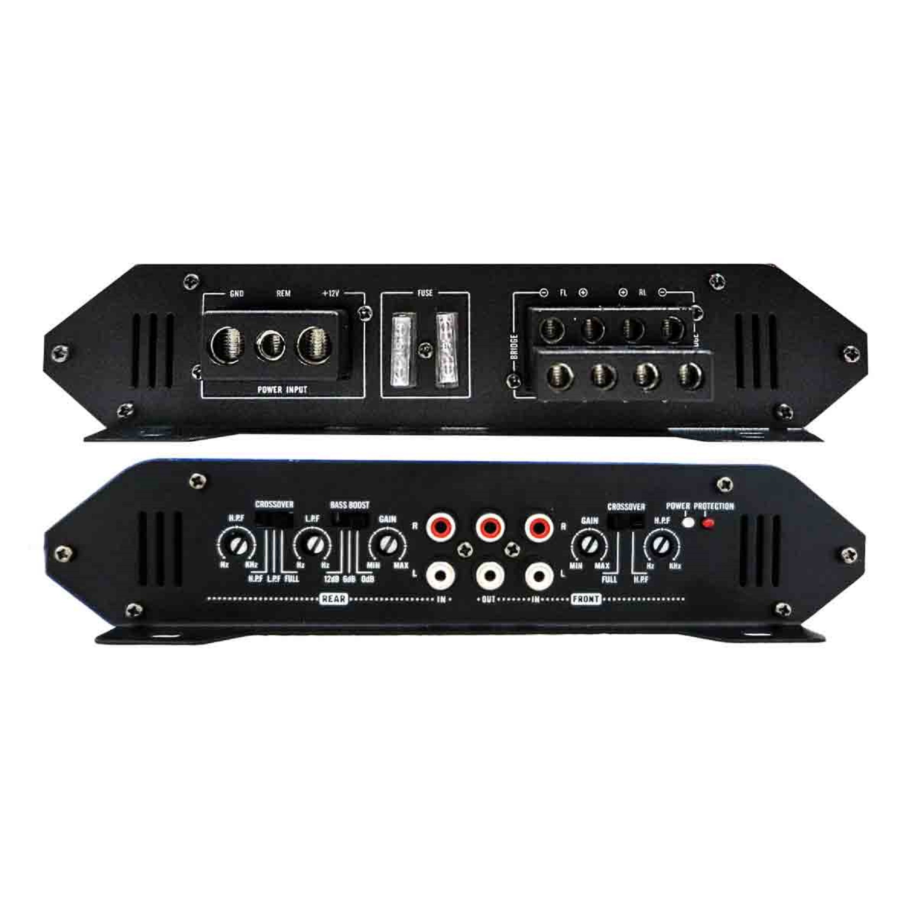 Amplificador Subwoofers y Medios ac1200 Audiobahn De 4 Canales 2400w 