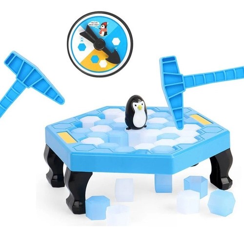 Salva Al Pingüino Rompe Bloques De Hielo Juguete Niños azul