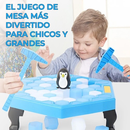 Salva Al Pingüino Rompe Bloques De Hielo Juguete Niños azul