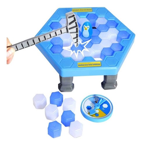 Salva Al Pingüino Rompe Bloques De Hielo Juguete Niños azul