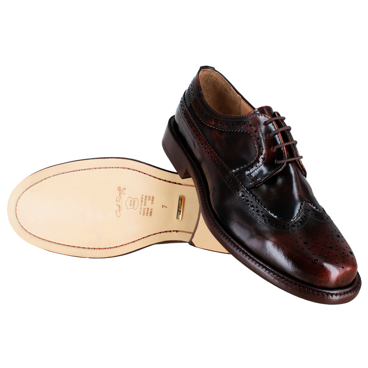 Zapato Formal Hombre Carlo Ronaldi 2103 Camaleón Café Cuero Casual