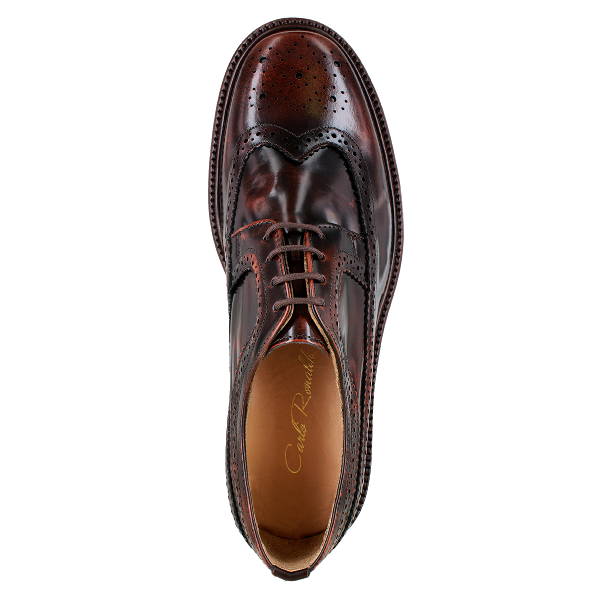 Zapato Formal Hombre Carlo Ronaldi 2103 Camaleón Café Cuero Casual