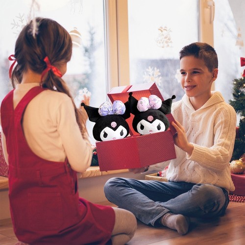 Peluche Kuromi Lovely 2 Pz Rosa y Morado con falda