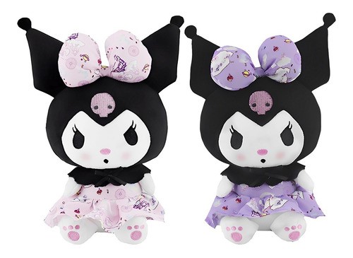 Peluche Kuromi Lovely Pz Rosa y Morado con falda