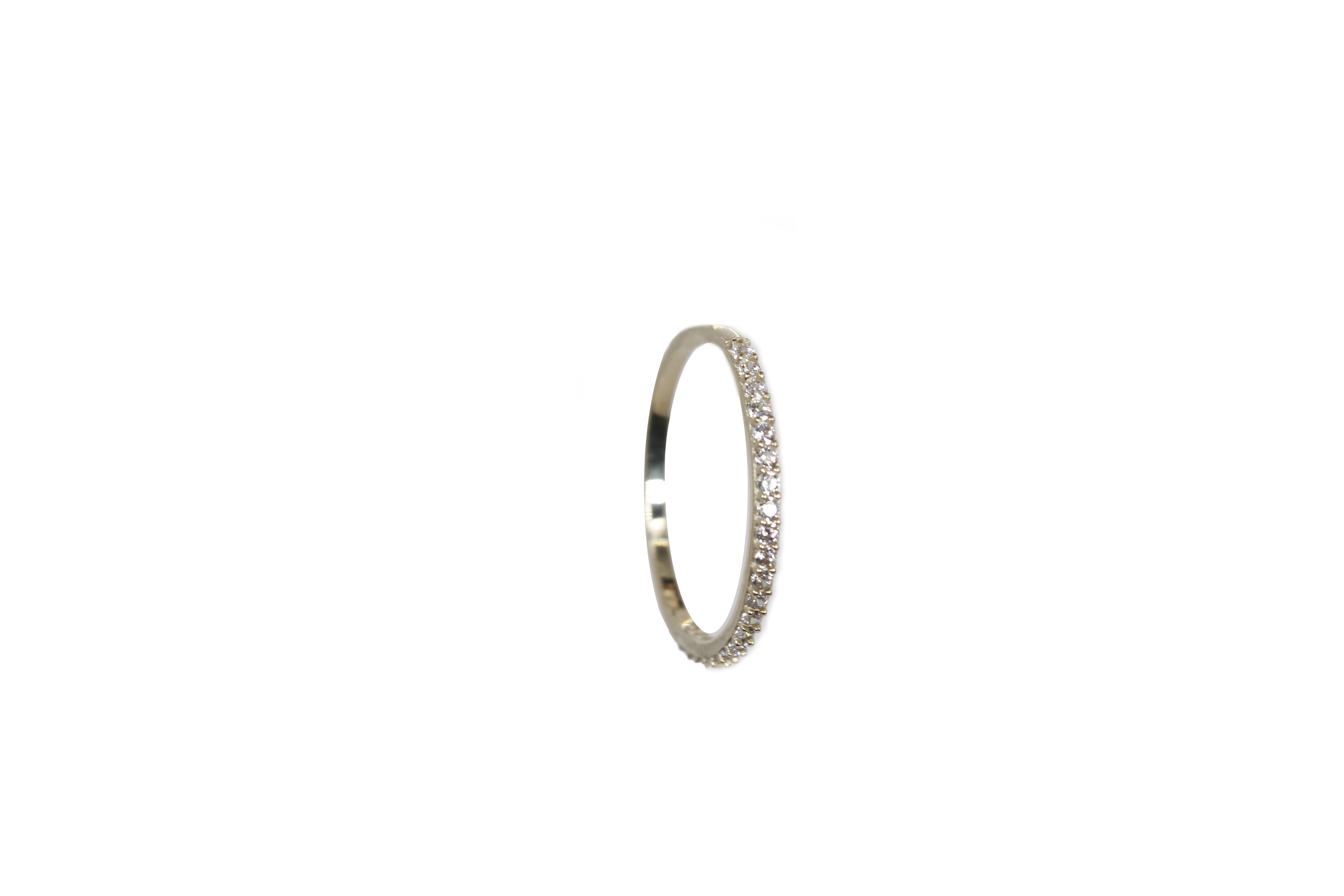 Anillo churumbela oro 10k piedra zirconia 