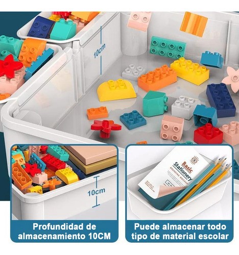 Mesa Didactica Con Juego De Bloques Para Niños Y Silla 