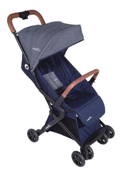 Carriola De Bebe Evenflo Fast Fold Camita Compacta Plegable Azul