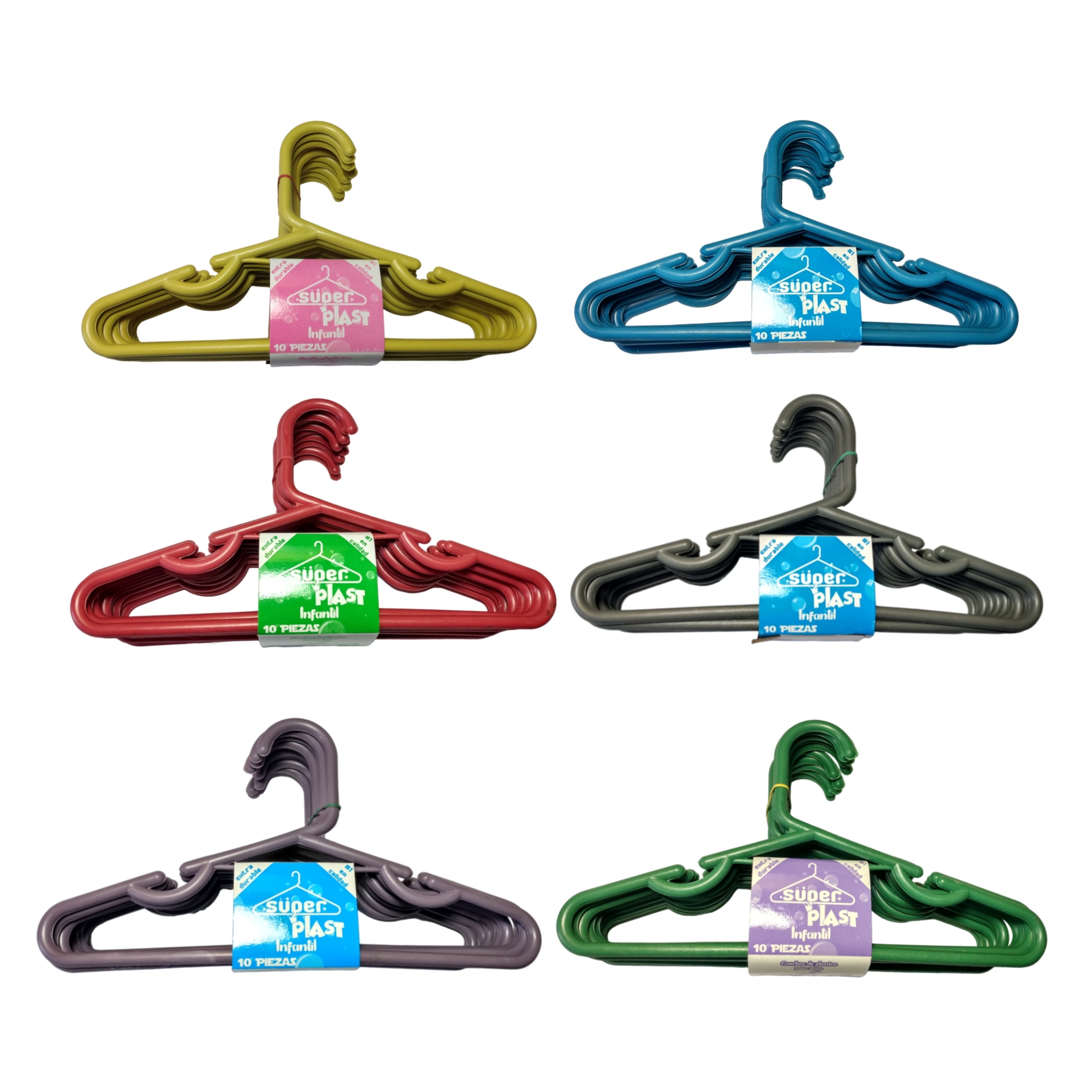 Paquete de 50 Ganchos Para Ropa Infantil Bebe Niño Niña