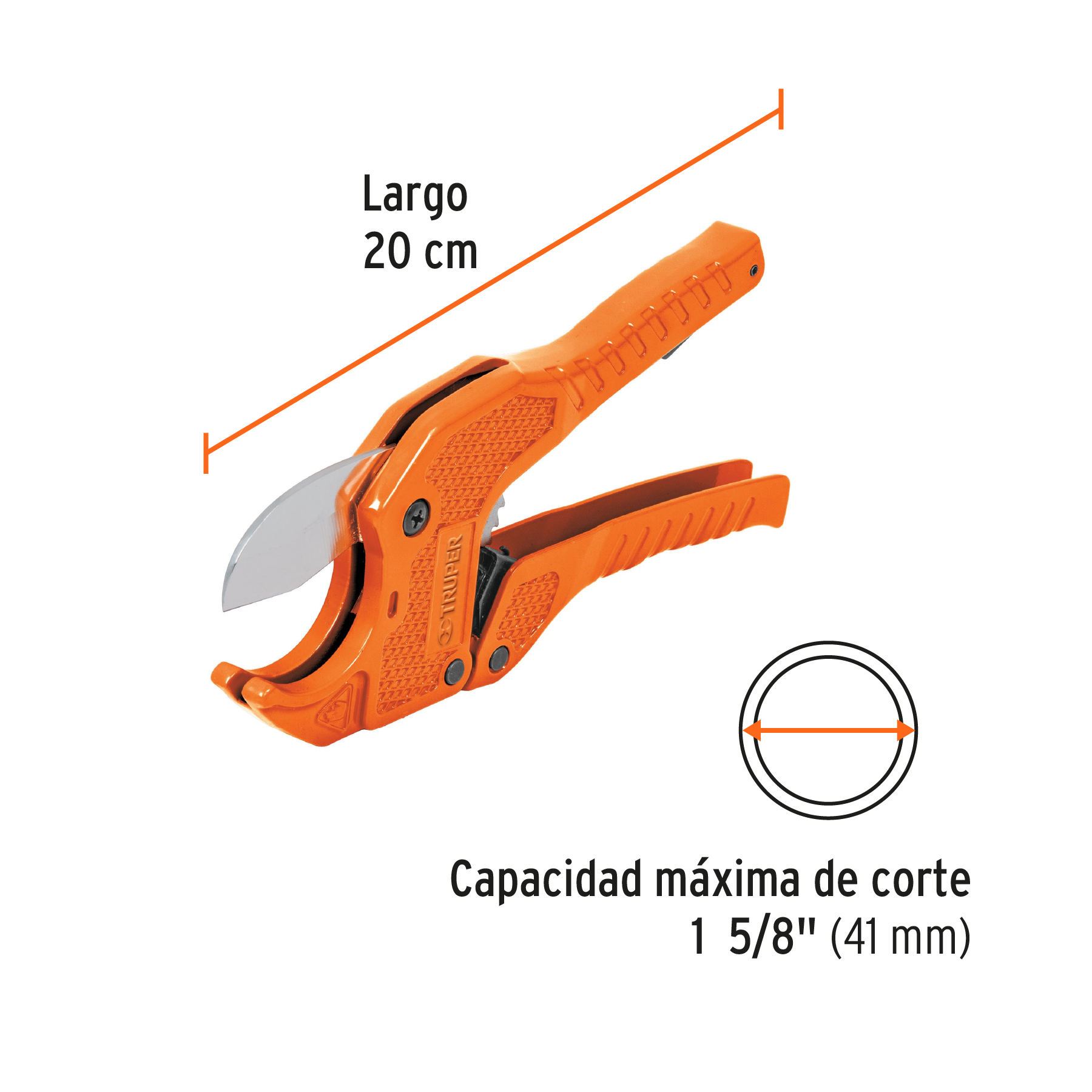 CORTADOR DE TUBO DE PVC HASTA 15/8P 12860
