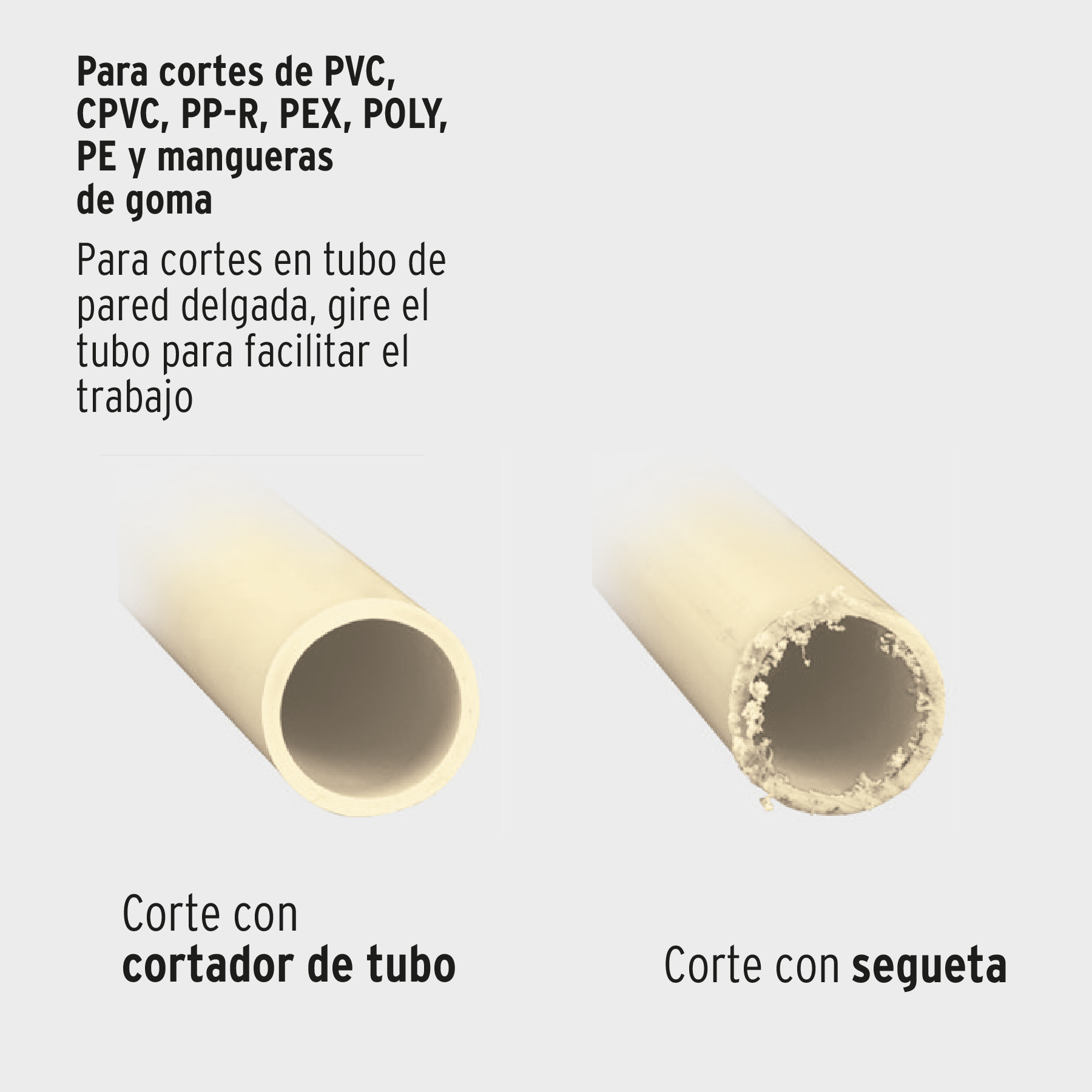 CORTADOR DE TUBO DE PVC HASTA 15/8P 12860