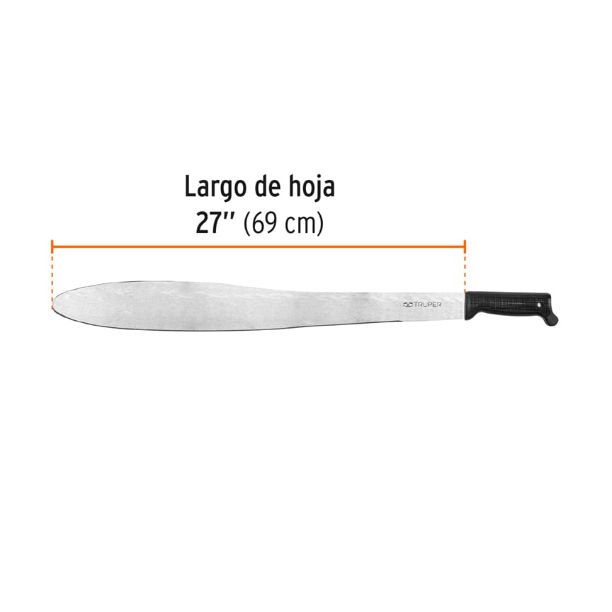 MACHETE TIPO CAGUAYANA 27P CACHA NEGRA INYECTADA 15860