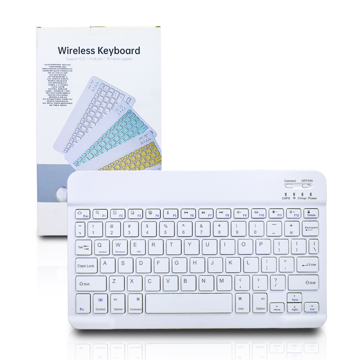 Mini teclado Inalambrico Bluetooth Recargable para Celular/Tablet