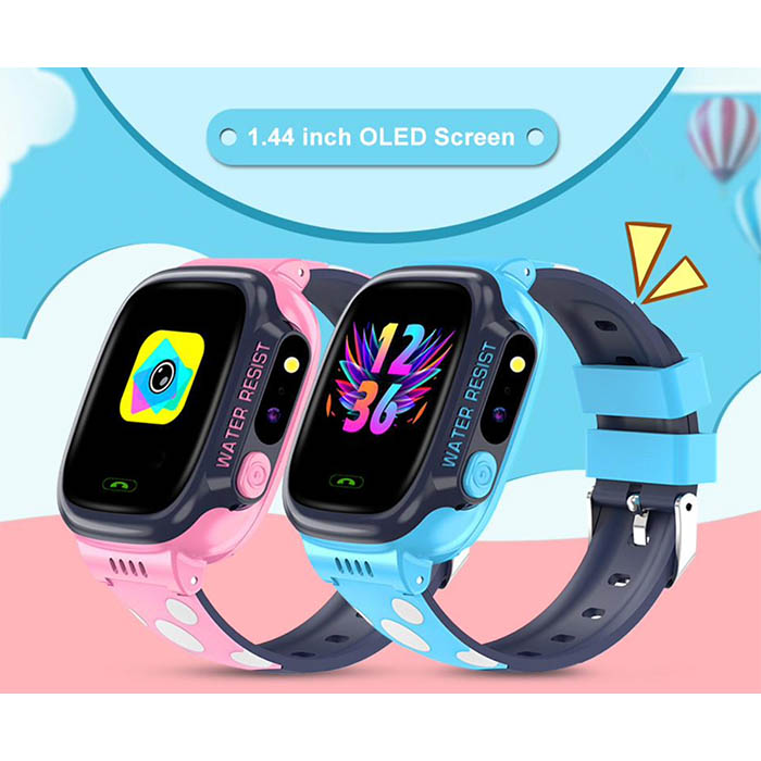 Reloj inteligente para niños, con Gps, ranura Sim y Cámara en Azul y Rosa.