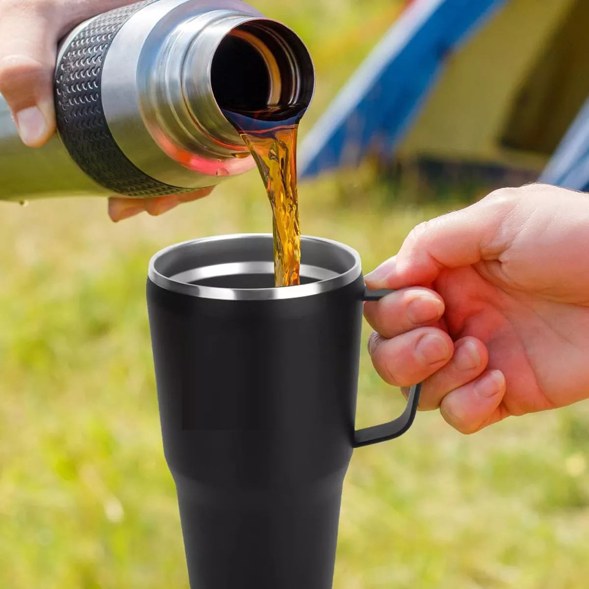 Vasos Térmico 30oz Termo Taza Acero Inoxidable Botellas Agua Negro