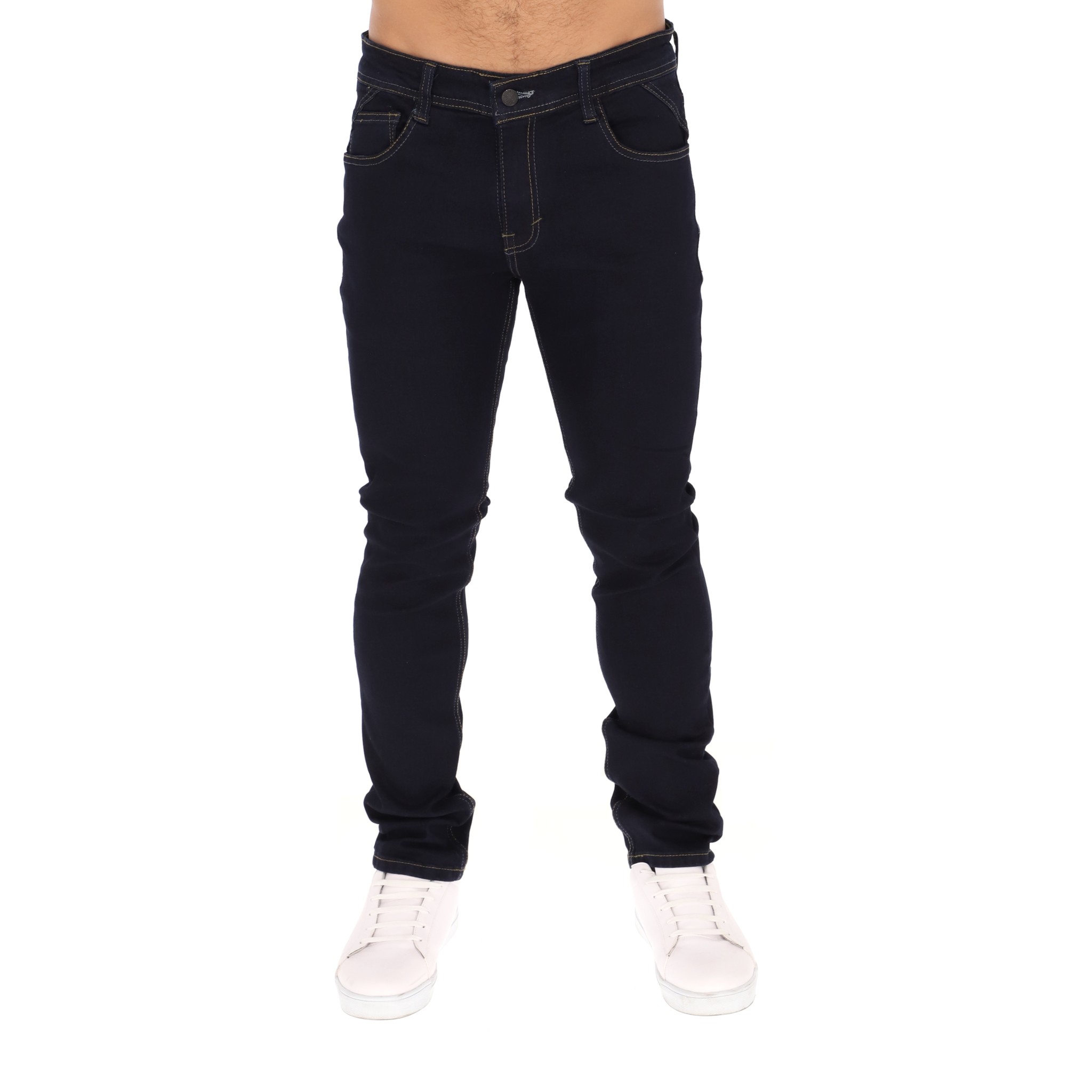 Skinny Jeans Pantalones De Mezclilla Para Hombre Color Azul Oscuro