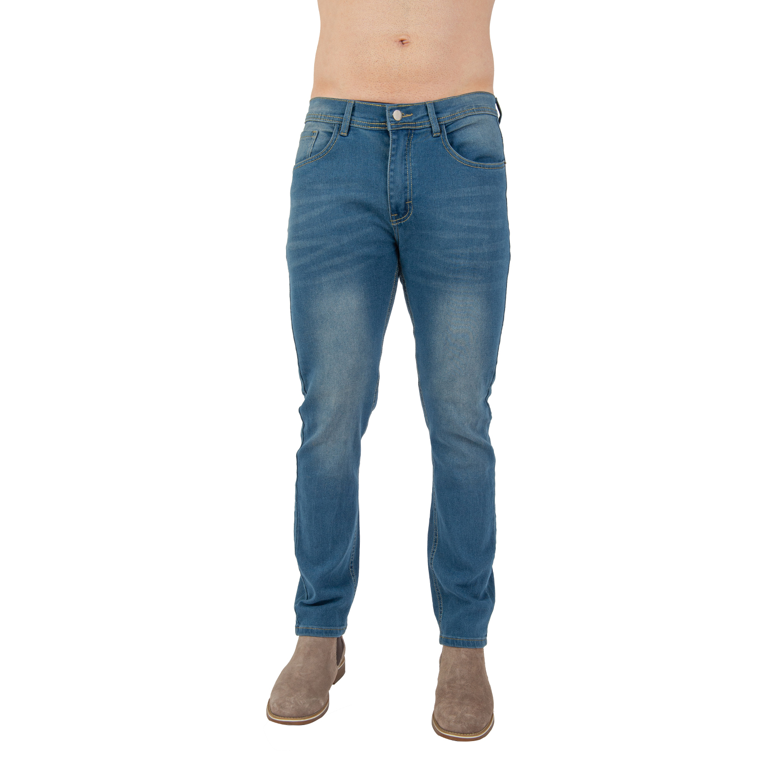 Pantalones Jeans Skinny Azul Marino Para Hombre