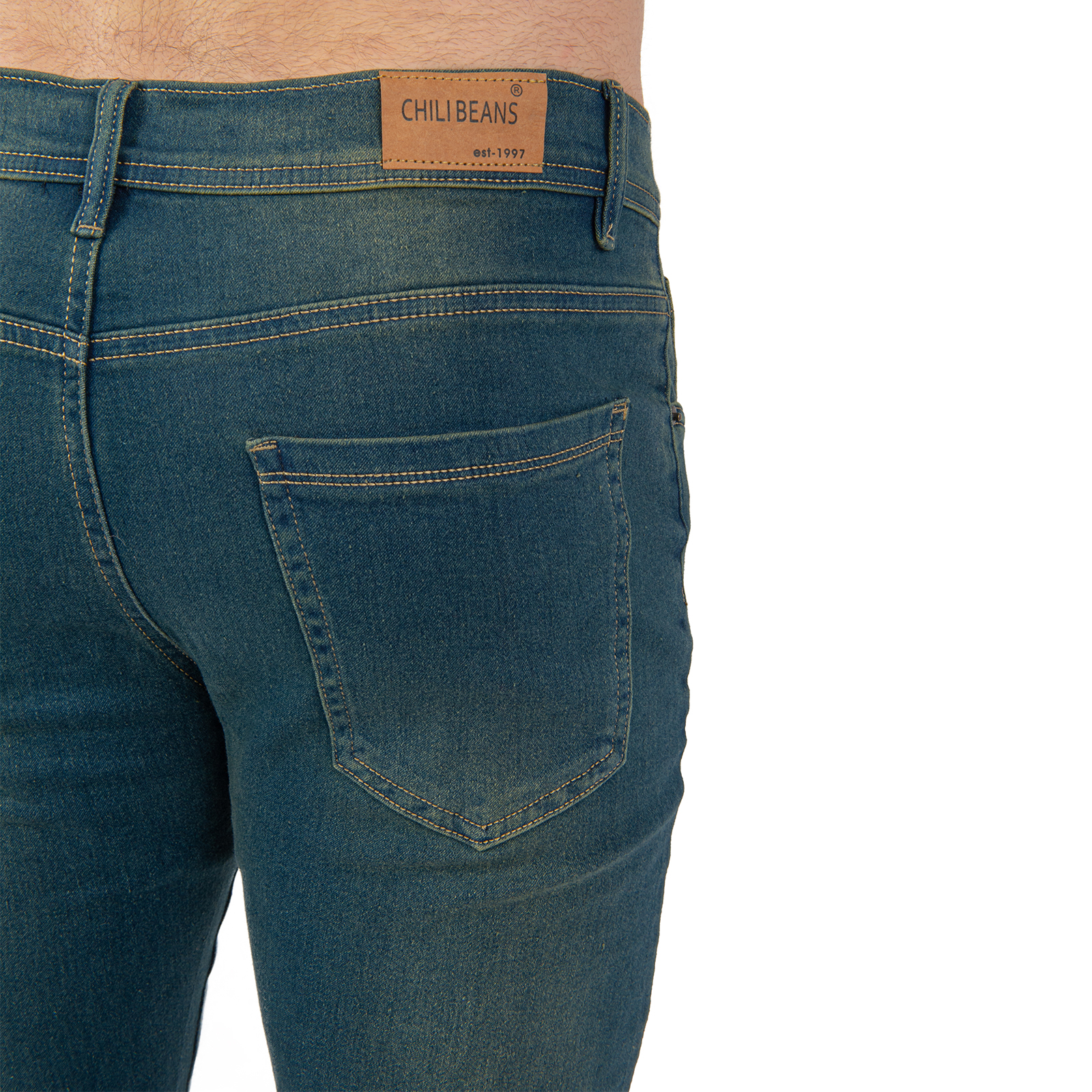 Pantalones Jeans Skinny Azul Oscuro Para Hombre