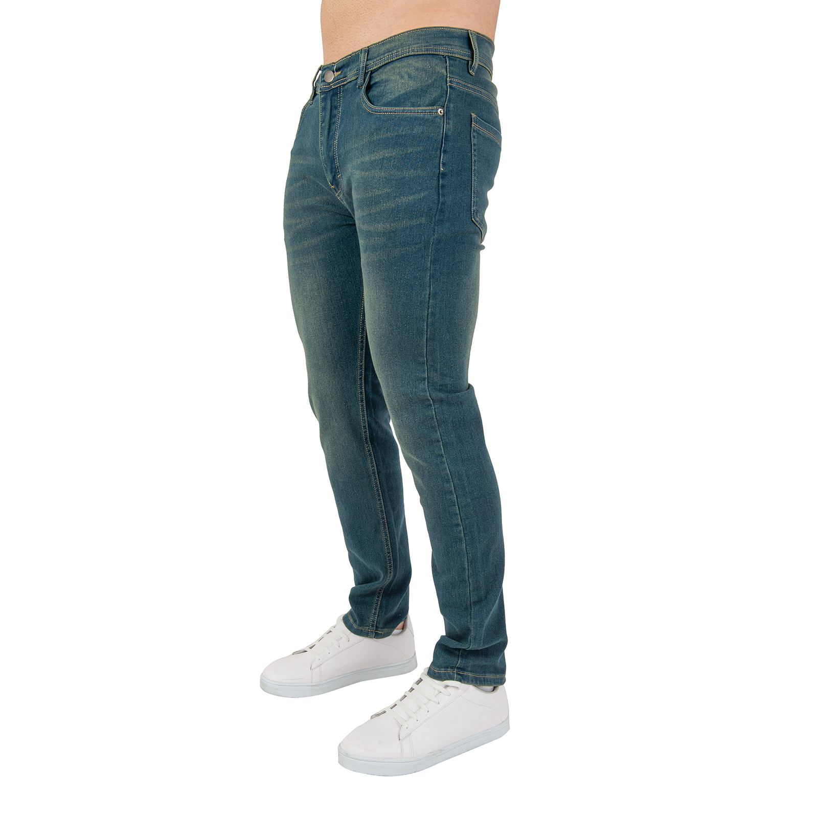 Pantalones Jeans Skinny Azul Oscuro Para Hombre