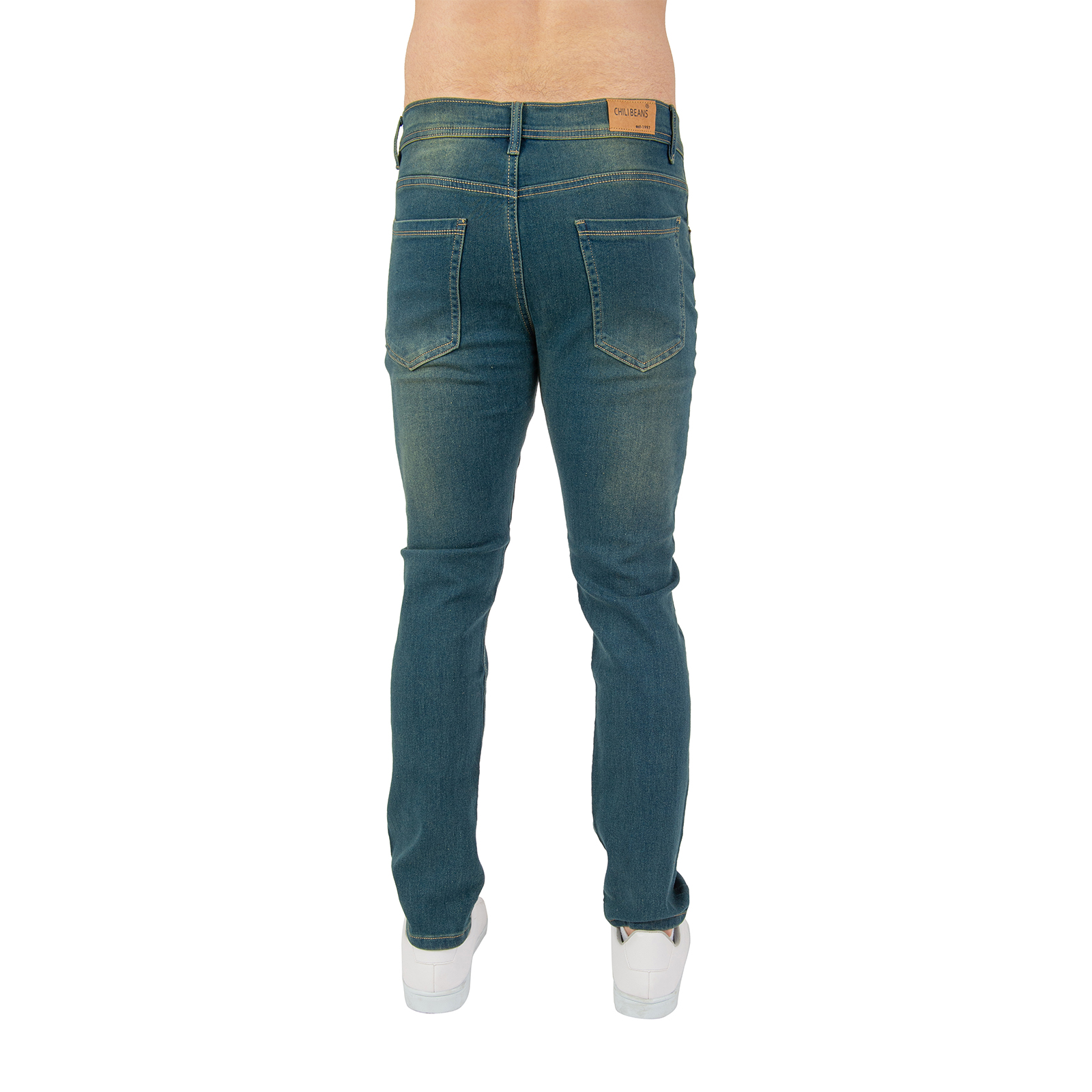 Pantalones Jeans Skinny Azul Oscuro Para Hombre