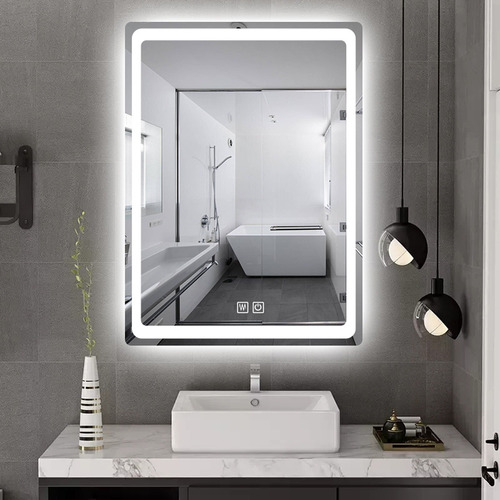 Espejo Con Luz Led Touch De Lujo Para Tocador O Baño 50x70cm