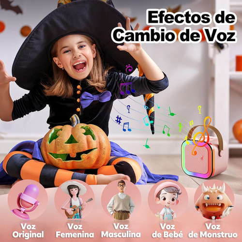 Bocina Karaoke Infantil 2 Micrófonos Inalámbricos Para Niños