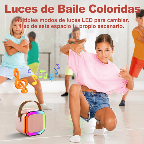 Bocina Karaoke Infantil 2 Micrófonos Inalámbricos Para Niños