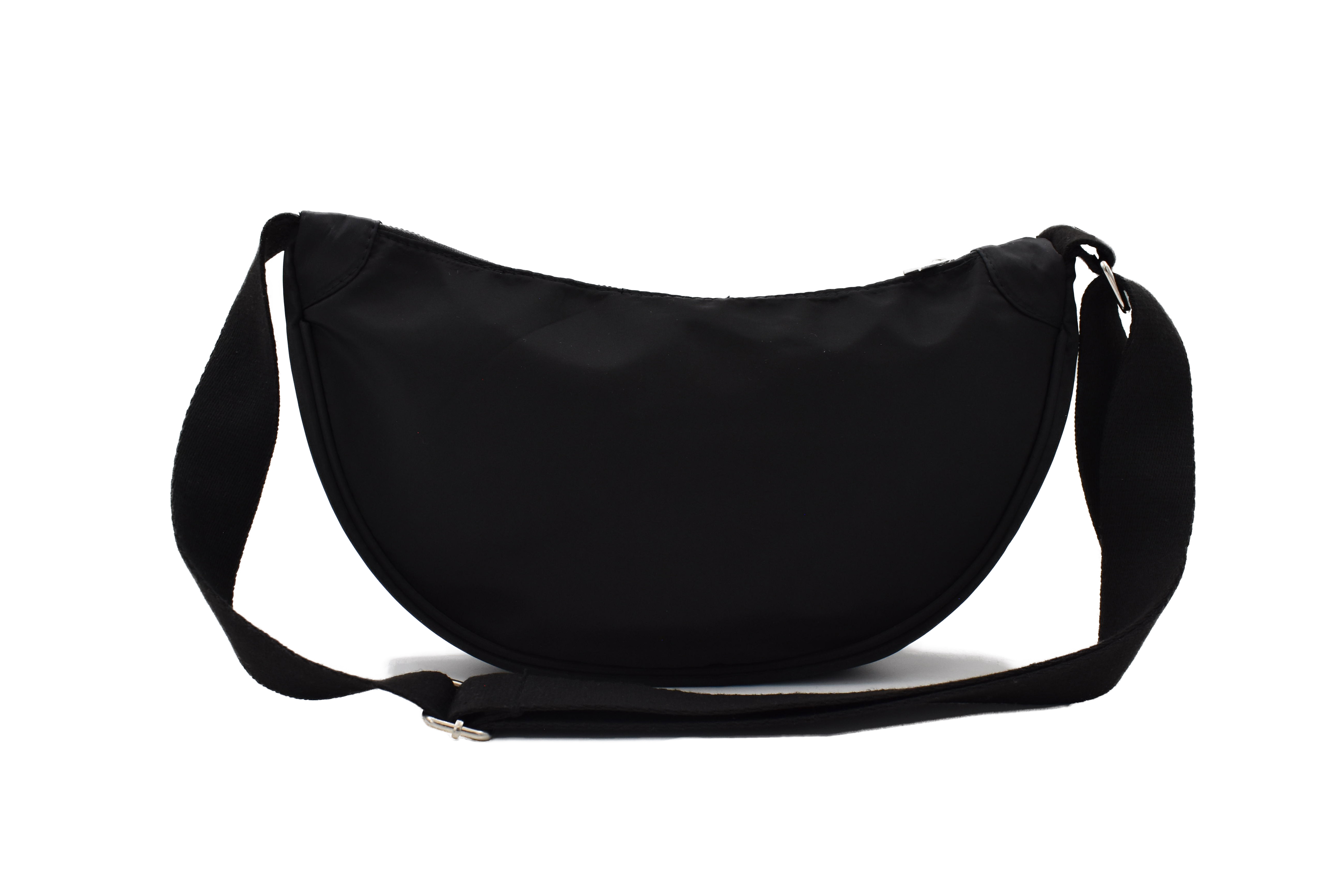 Bolsa basica negra crossbody rinonera