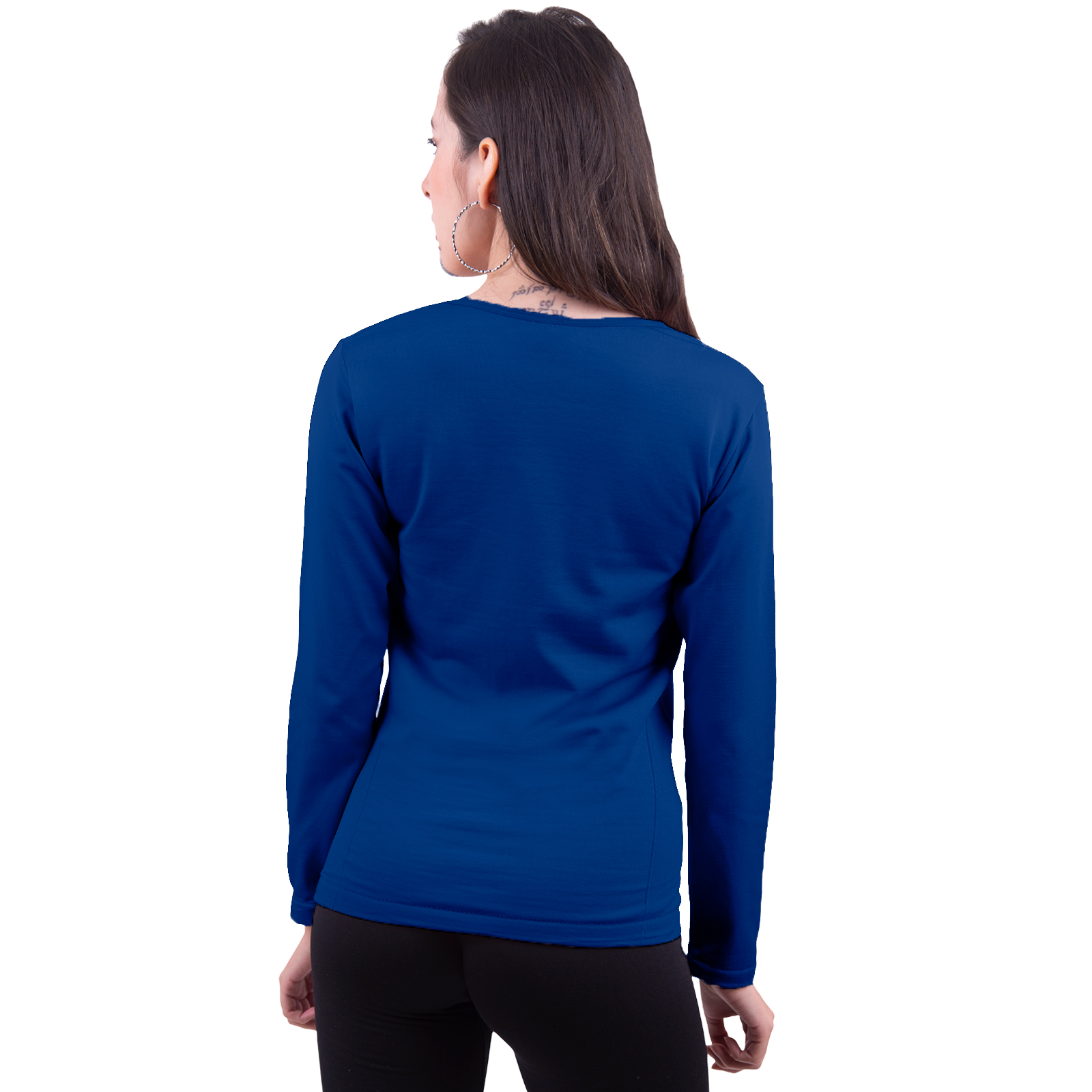 Blusa Termica Mujer, Manga Larga, Cuello Redondo, Unitalla, Playera, Casual, Basica, Camiseta, Uso Diario