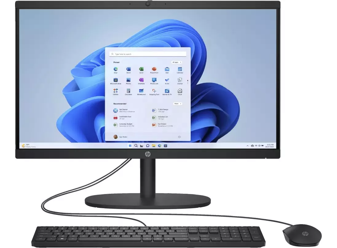 All In One HP 22-dg0009la - 21.5" - Intel Celeron N100 - 8GB Ram - 128GB SSD - W11 Home - Teclado y mouse - WiFi - Bt