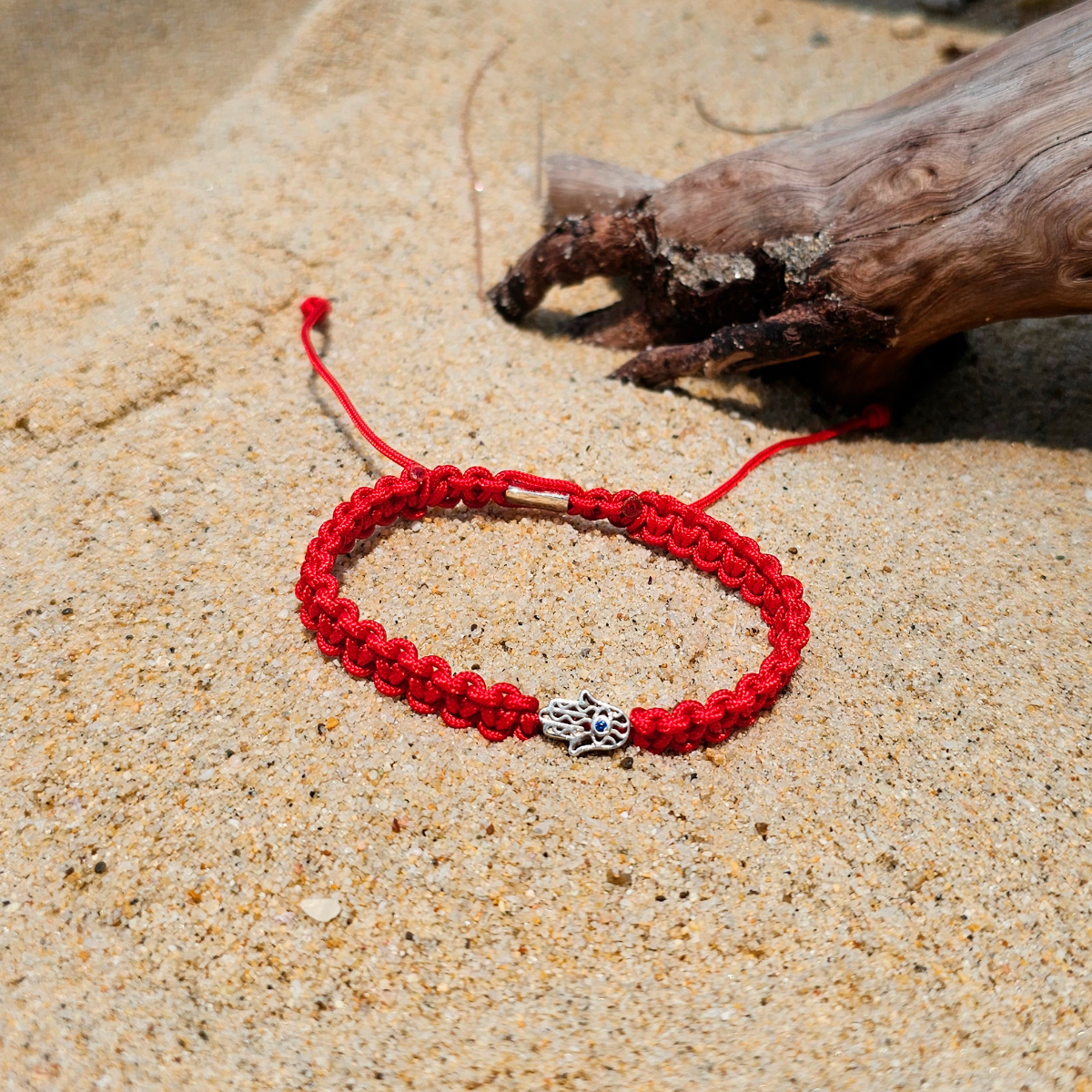 Pulsera Roja Hombre Mano Fátima Hamsa
