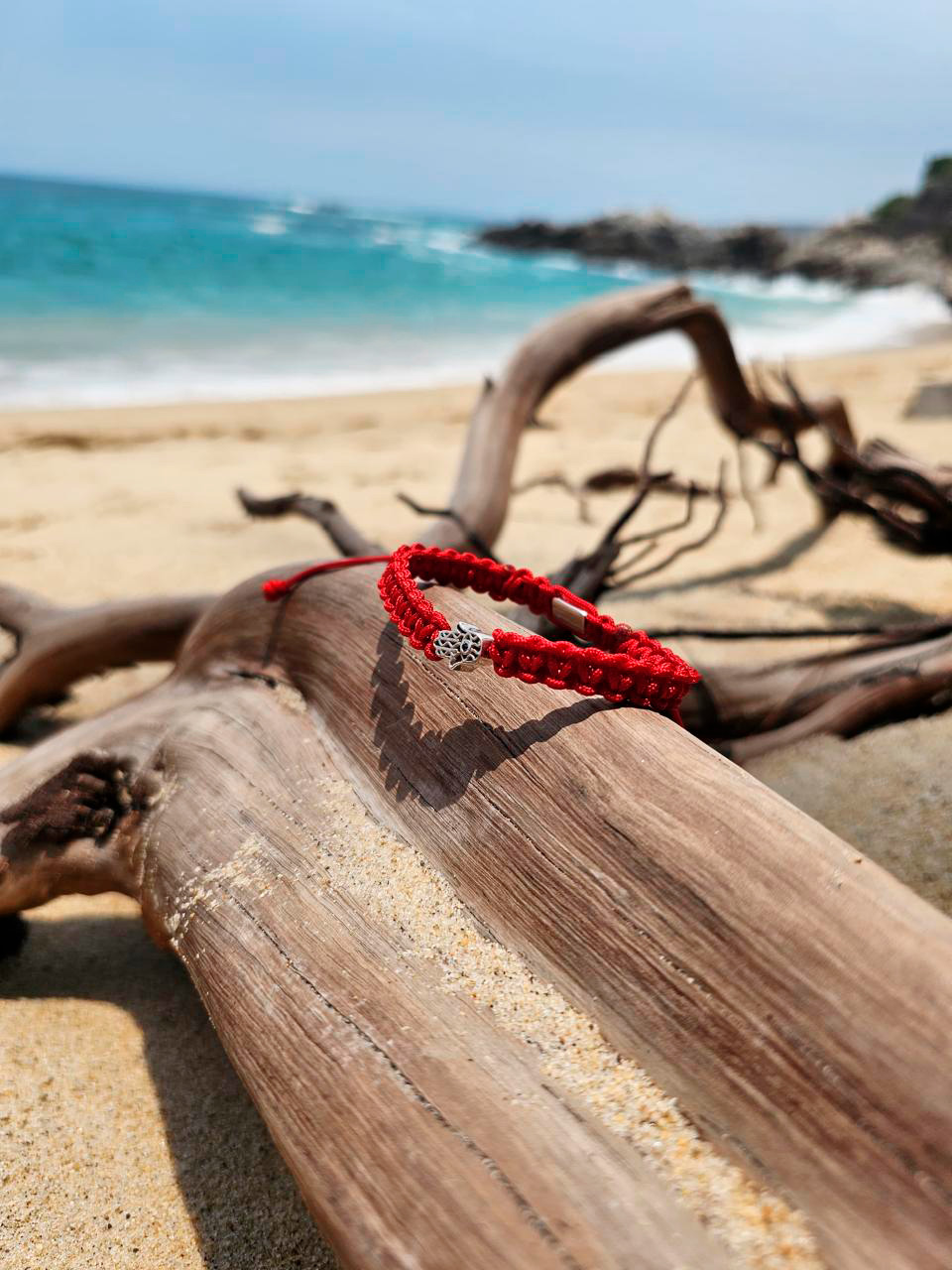 Pulsera Roja Hombre Mano Fátima Hamsa