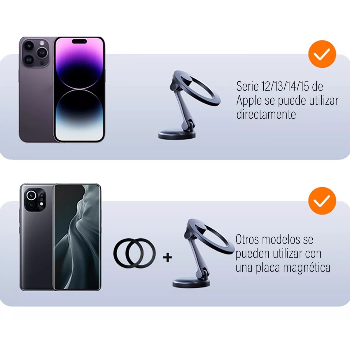 Soporte Magnético Celular Para Auto Magsafe Giratorio De 360