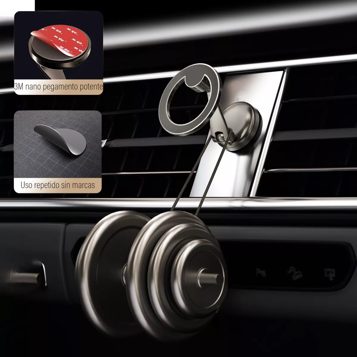 Soporte Magnético Celular Para Auto Magsafe Giratorio De 360