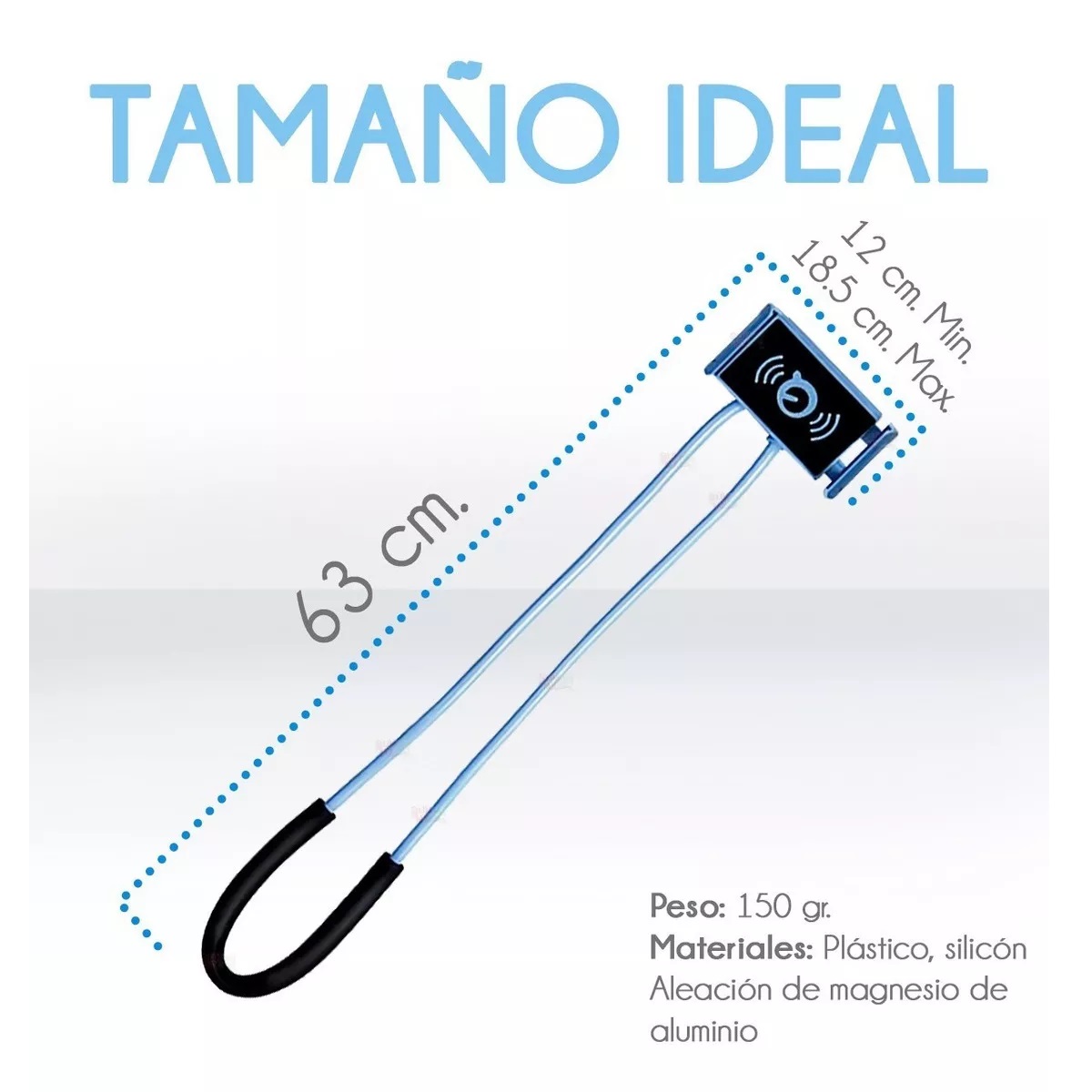  Soporte Celular Cuello Flexible Auto Color Azul