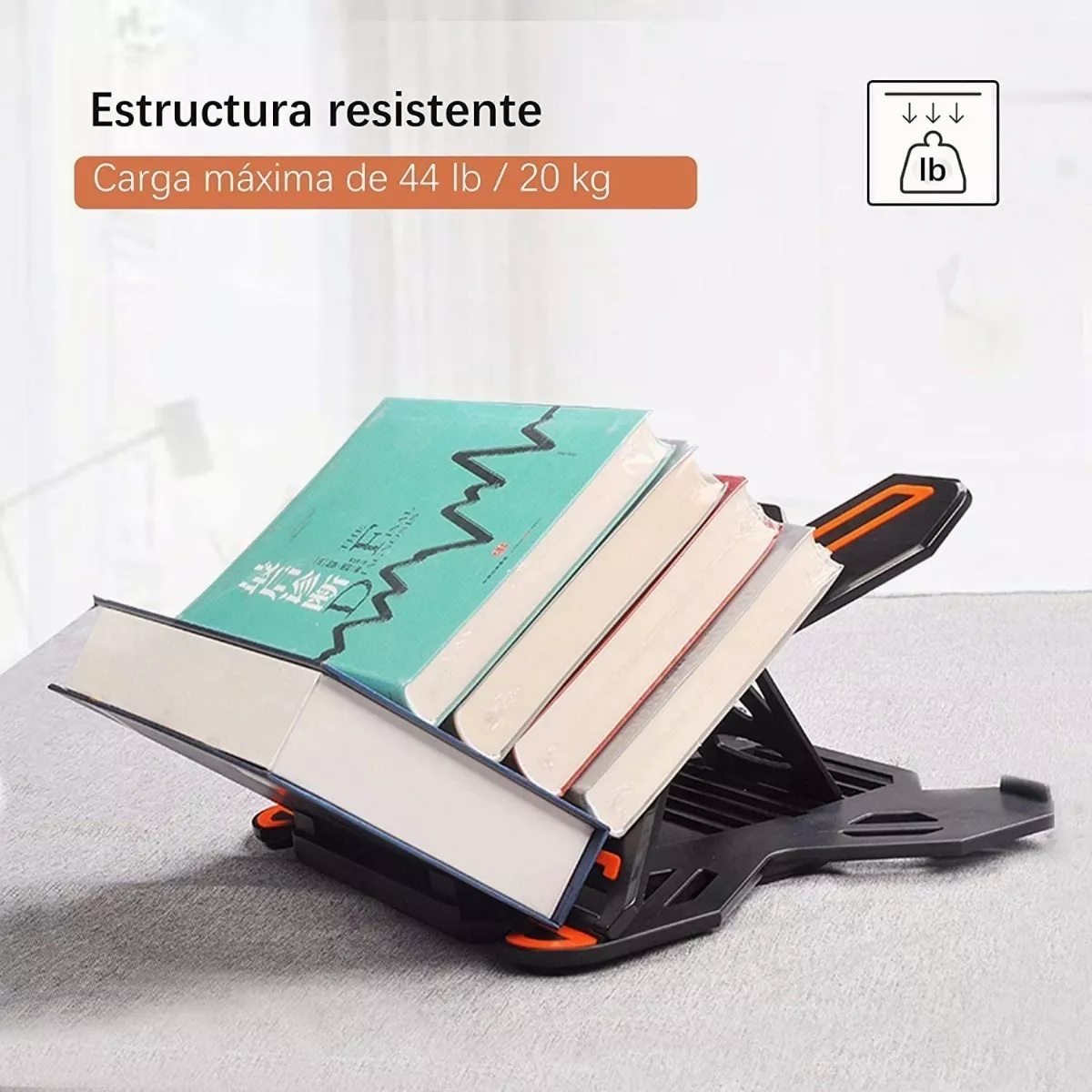 Base Ajustable Para Portátil + Soporte Para Teléfono Móvil Color Negro