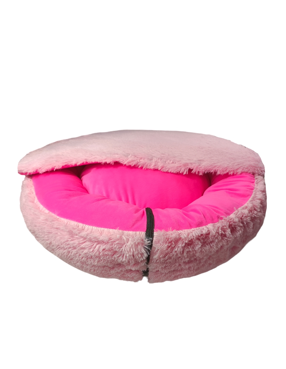 Cama para perro antiestres con techo desmontable Lunics® Color Rosa Blits 