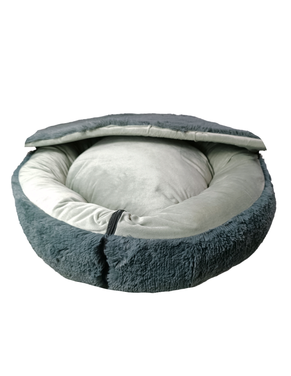 Cama para perro antiestres con techo desmontable Lunics® Color Gris Oxford