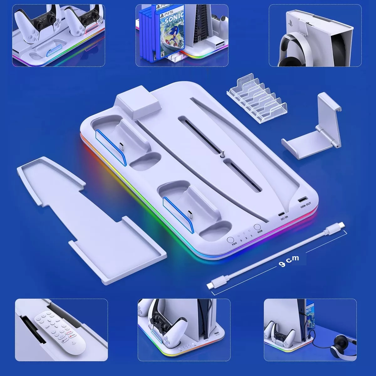 Base De Cargador Enfriador Accesorios Para Ps5, Entrada C